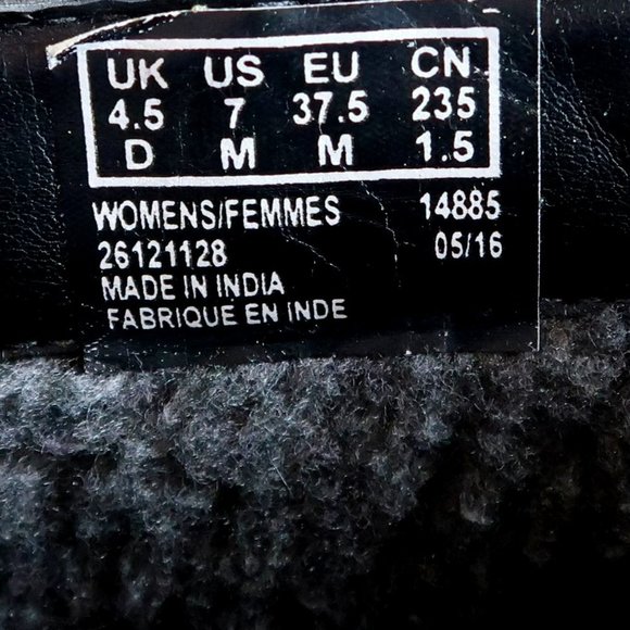 Clarks Black Leather Low Block Heel Round Toe Tall Riding Boots Size 7 - Picture 8 of 14